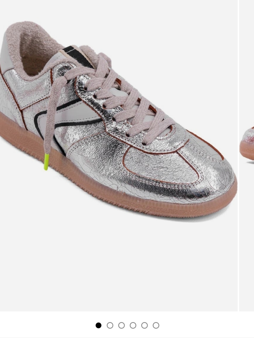 Metallic Silver Women's Sneakers - Comfortable Casual Trainer